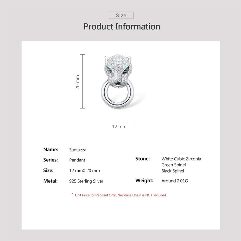 Santuzza 925 Sterling Silver Animal Gemstone Pendant for Women - Image 5